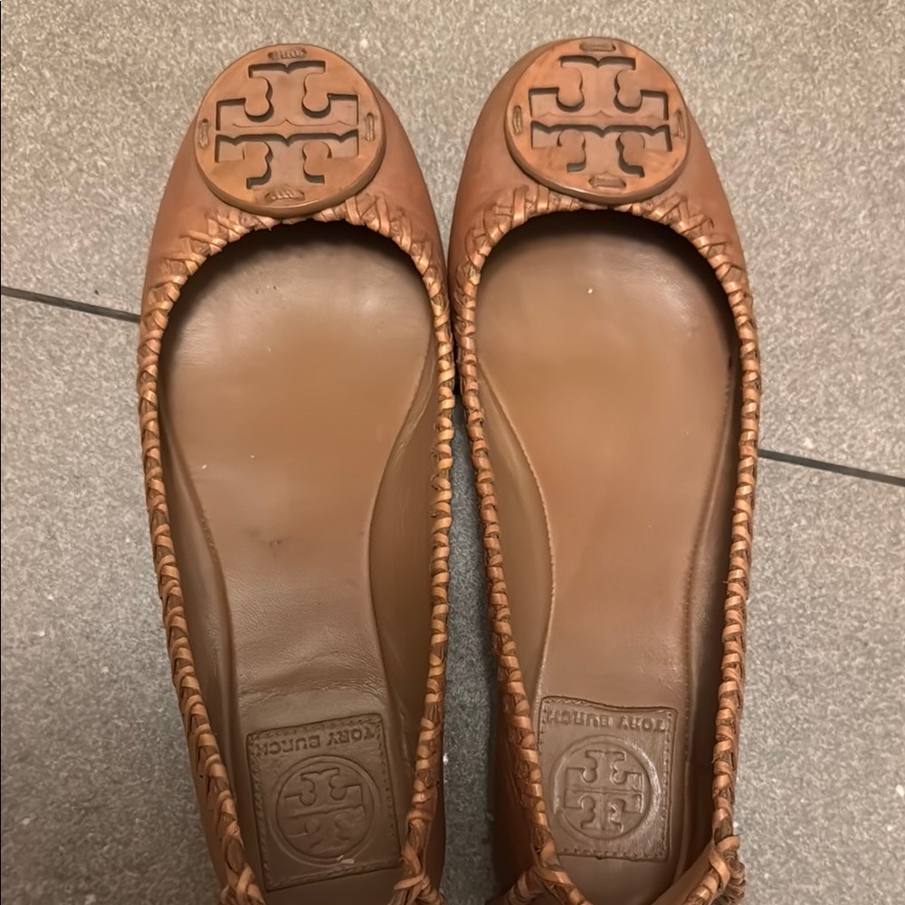 Tory Burch Brown Leather Loafers